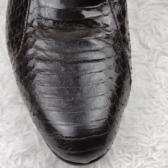 Giorgio Brutini Dark Brown Genuine Snakeskin Leather Almond Toe Chelsea Boot main image 13